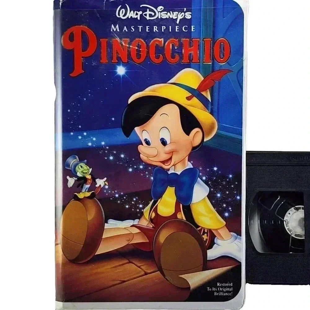 Disney Pinocchio Clamshell VHS Movie 1993 Clam Shell Artwork Masterpiece #239